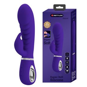 Вибратор-кролик ребристый Pretty Love Prescott фиолетовый, 20 х 3.9 см sexstyle