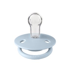 Соска пустушка BIBS De Lux Silicone (кругла) 0-36 міс – Baby Blue