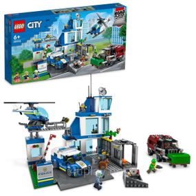 Конструктор LEGO City Поліцейський відділок з фургоном, сміттєвозом та вертольотом (60316)