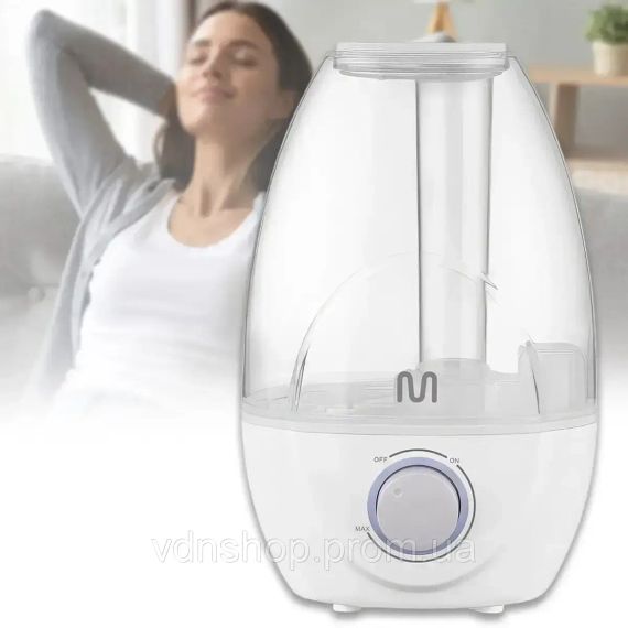 Ультразвуковий зволожувач повітря на 2.1 л із регулятором Ultrasonic Humidifier HD-2107 | Зображення 1