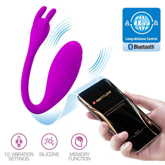 Вібратор PRETTY LOVE Catalina, 12 vibration functions Mobile APP Long-distance Control Sex Aura | Зображення 8