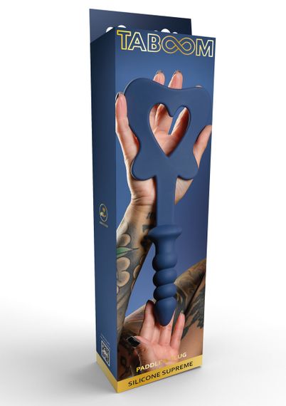 Силіконова шльопанка з тримачем у вигляді анальної пробки Taboom Silicone Supreme, синій Sex Aura