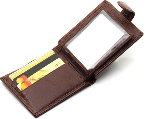 Коричневе чоловіче портмоне з натуральної шкіри з фіксацією ST Leather ST103 | Зображення 4
