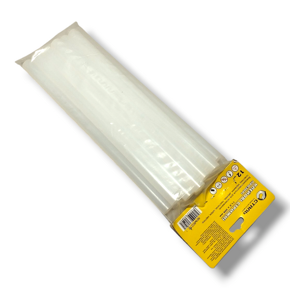 Клейові стрижні - 11,2х200мм Прозорий 12шт. в упак., Сталь (арт.80210) | Зображення 1