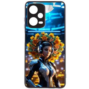 TPU+PC чохол Prisma Ladies для Xiaomi Redmi Note 12 Pro 5G Girl in a hat Cyberpunk