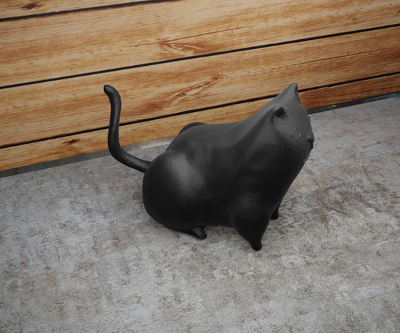 Статуэтка супер кот толстун Черный, 50 | Зображення 2