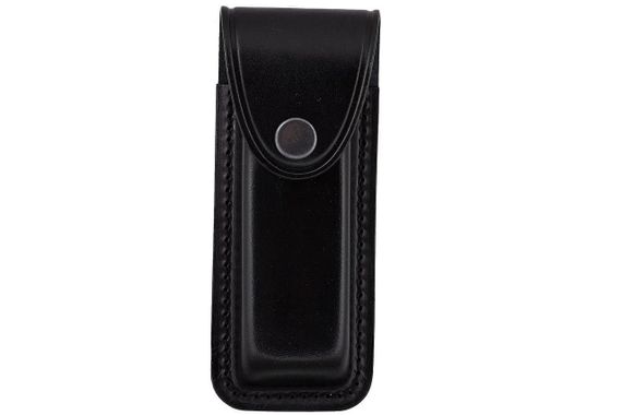 Чохол-В для складного ножа, ліхтарика з кнопкою XL (шкіра, велюр, чорний) MAS