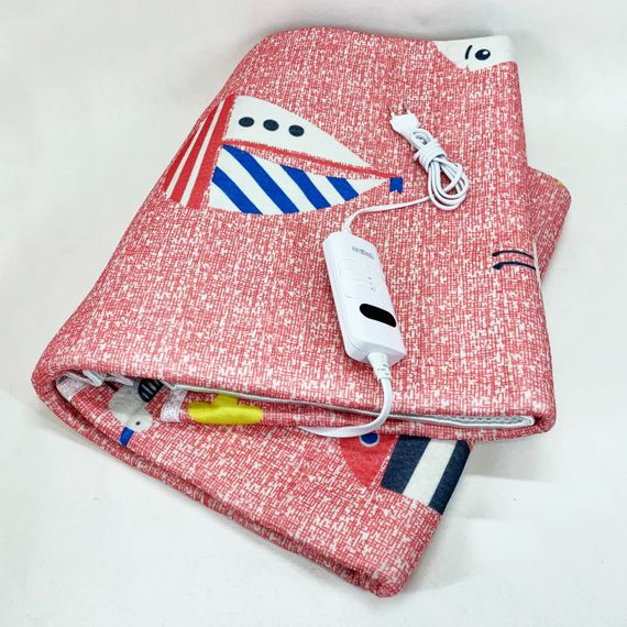 Электропростынь 150х120 см теплая электро простыня одеяло с подогревом красный CI-45 | Зображення 1