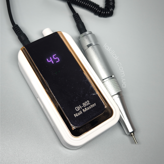 Фрезер для манікюру на акумуляторі QH-802 15W 45тис.обертів/хв (білий)
