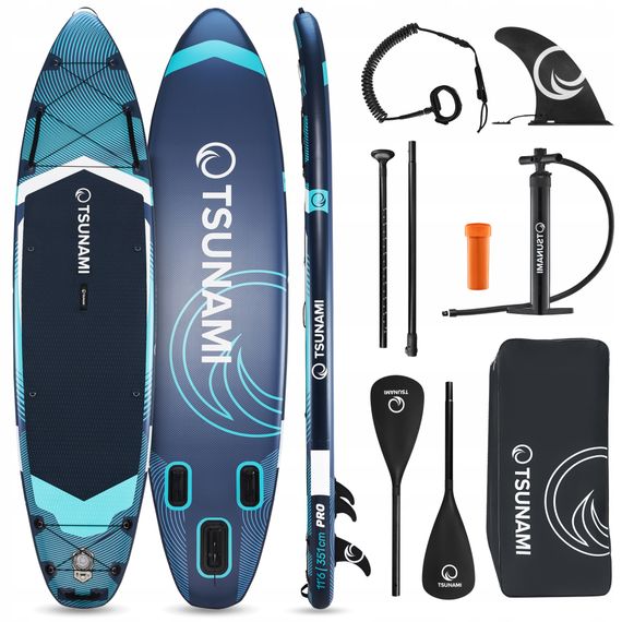 Надувна SUP дошка TSUNAMI PRO 350 см з веслом T12 (P-5905973405607)