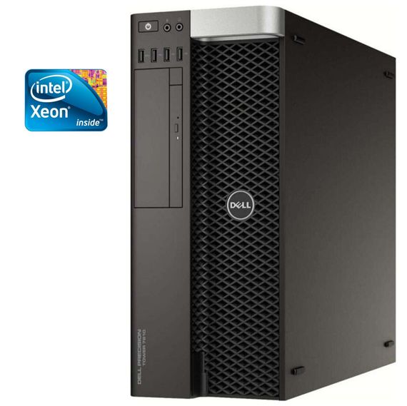 Робоча станція Dell Precision 5810 Workstation Tower / Intel Xeon E5-1650 v3 (6 (12) ядер по 3.5 - 3.8 GHz) / 32 GB DDR4 / 256 GB SSD б/в