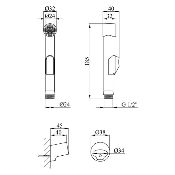 Лейка для гигиенического душа Kroner KRM - C708 (CV023631) | Зображення 5