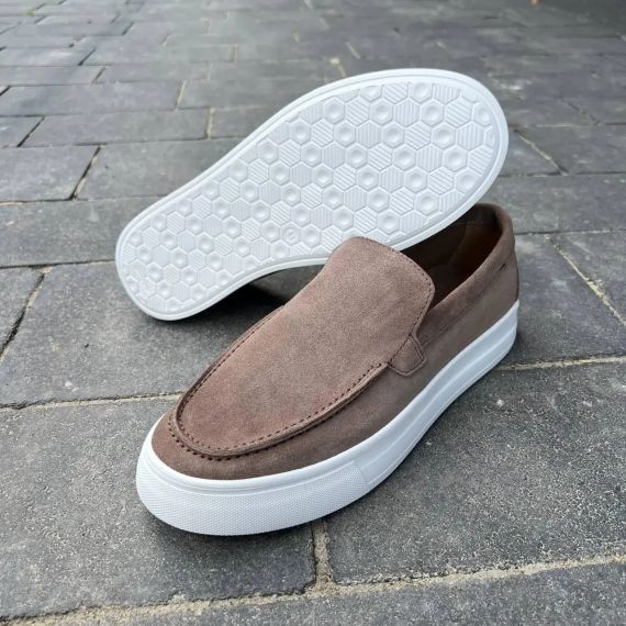 Мужские бежевые замшевые лоферы 42 размер | Зображення 8