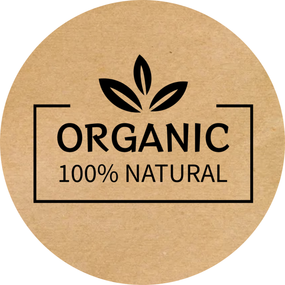 Этикетка круглая крафт "Organic 01", Диаметр 50 мм, 250 шт/рулон, Viskom