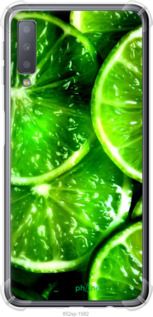 Чохол на Samsung Galaxy A7 (2018) A750F Зелені часточки лимона "852sp-1582-2448"