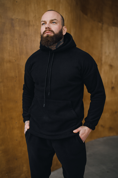 Костюм Плюш капюшон чёрный S XL