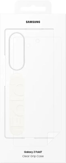 Оригінальний захисний чохол із ремінцем і захисними плівками Samsung Galaxy Fold7 Clear Grip Case Прозорий (EF-QF966) | Зображення 2
