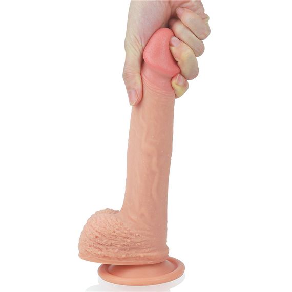 Фалоімітатор - Dual-Layered Silicone Cock 8.5" Flesh Sex Aura | Зображення 6