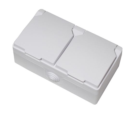 Розетка зовнішня установка 2-а з/к біла IP54 SURFACE Ny95001226 | Зображення 4