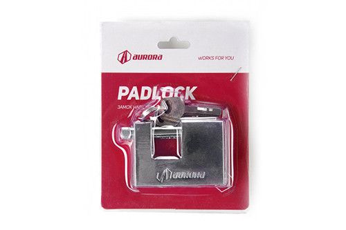 Замок навесной Extra П-образный 86x54x18.5мм дисковый (финский) ключ AURORA