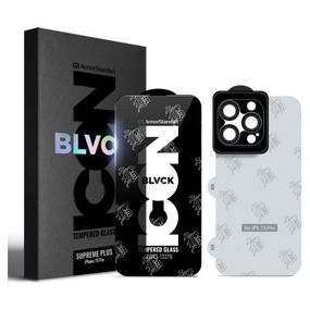 Стекло защитное Armorstandart Supreme Set Black Icon Apple iPhone 15 Pro (ARM74187)