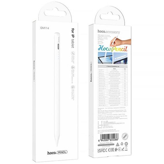 Стилус Hoco GM114 Smart active Pad dedicated capacitive pen for iPad White | Зображення 3
