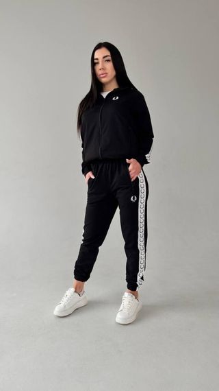 Спортивний костюм унісекс Fred Perry кофта на молнії чорний | Зображення 7