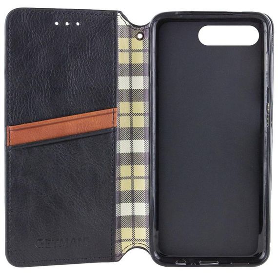 Шкіряний чохол-книжка GETMAN Cubic (PU) для Apple iPhone 7 plus / 8 plus (5.5") Чорний | Зображення 2