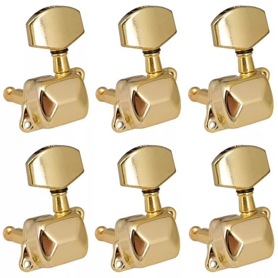 Колки для электрогитары и акустической гитары золотые J21 6R gold
