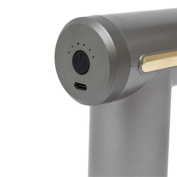 Массажер мышечный ручной Massage Gun Аккумуляторный перкуссионный Массажный 4 насадки для рук ног шеи | Зображення 6