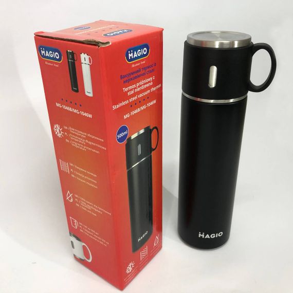 Термос MAGIO MG-1046B 0.5 л, Термос для спортсменів, Термокружка з вакуумною ізоляцією | Зображення 7