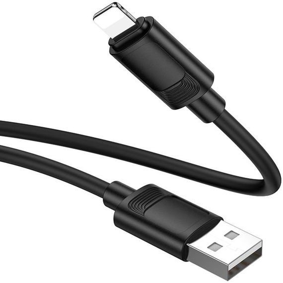 Дата кабель Hoco X122 Benefit USB to Lightning 2.4A (1m) Black | Зображення 2