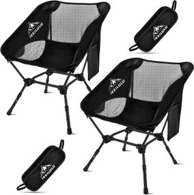Складной кемпинговый стул 2 шт до 130кг кресло туристическое со спинкой легкое портативное для рыбалки походов