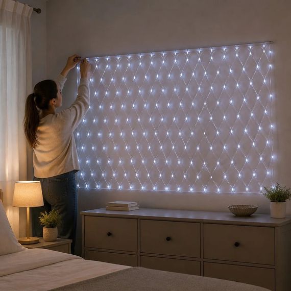 Светодиодная сетка-гирлянда NET120W-1 на 120 диодов, 1,5×1,5 м | Зображення 1
