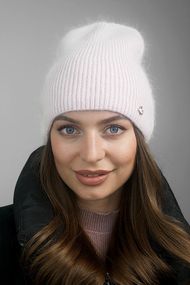 Шапка «Ажен» (4984) светлая пудра
