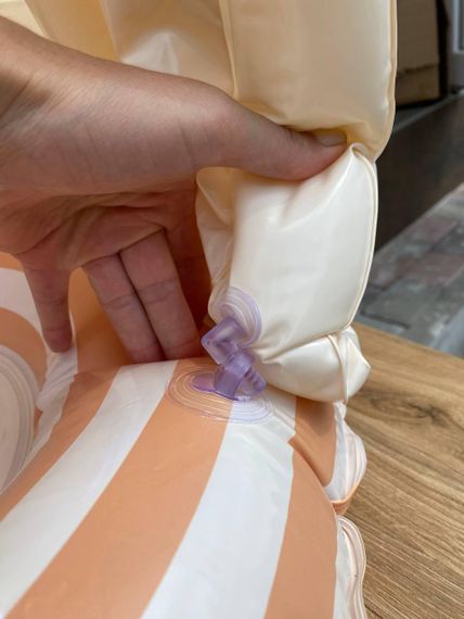 Надувне коло з трусиками та дахом для захисту від сонця Помаранчева полоса | Зображення 1