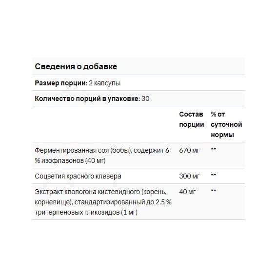 Комплекс при менопаузі Nature's Way EstroSoy, Menopause Relief Blend 60 Veg Caps NWY-14536 | Зображення 2