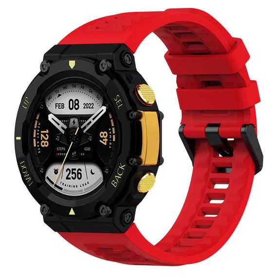 Силіконовий ремінець Primolux для смарт годинника Xiaomi Amazfit T-Rex 2 (A2169 / A2170) - Red