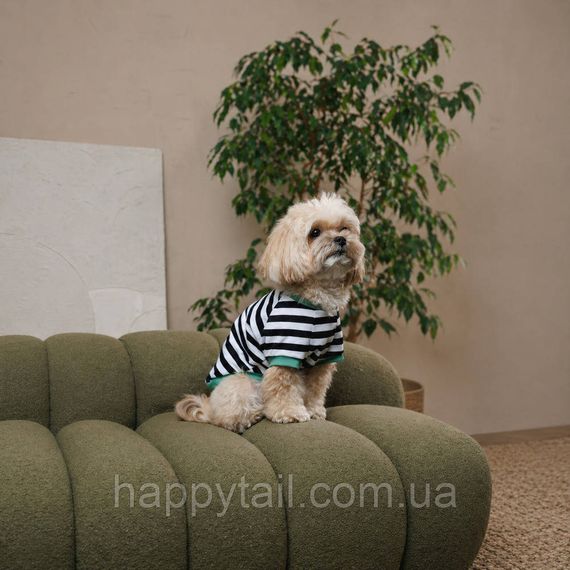 Футболка для собак Pet Fashion Breeze XXS в полоску — летняя трикотажная майка-борцовка от солнца и пыли | Зображення 2