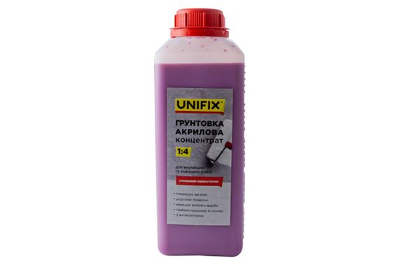 Грунтовка акриловая концентрат 1:4 глубокого проникновения 1кг (с индикатором) UNIFIX | Зображення 1