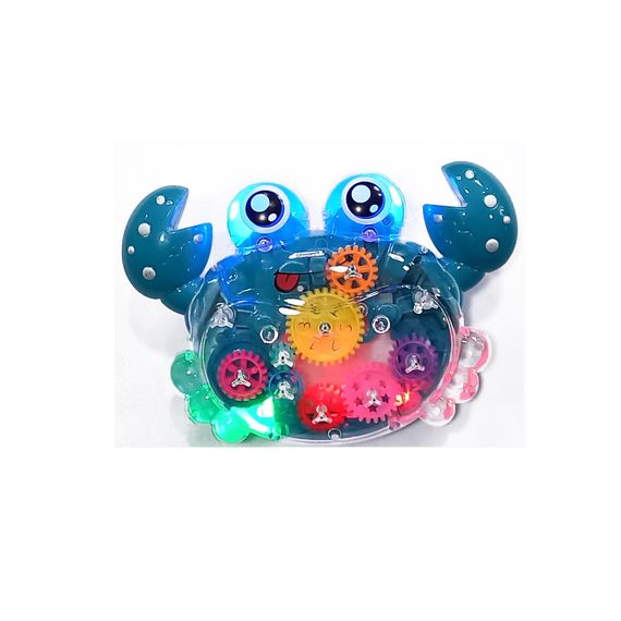 Музыкальная игрушка "Мистер Крабс" ТК 41772 WToys, на укр.яз., звук, свет, колесо свободного хода, в коробке (6946615047815) Голубой | Зображення 1