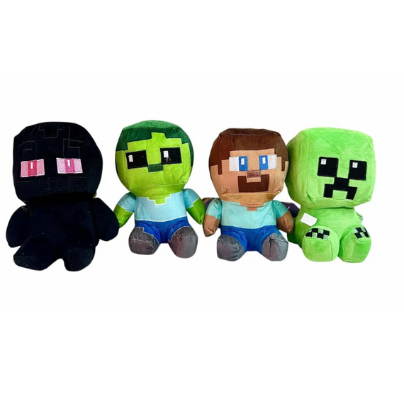 М'яка іграшка з гри Minecraft Зомбі 21 см, Зомбі що сидить зелений Zombie Minecraft | Зображення 5