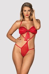 Боді Obsessive Giftella Червоний S/M
