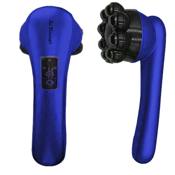 Інфрачервоний антицелюлітний вібромасажер із підігрівом Magnetic Heat Massager Синій