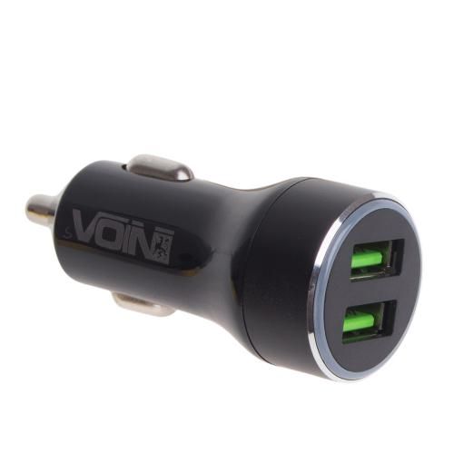 Автомобільний зарядний пристрій VOIN 36W, 2USB QC3.0, 12/24V (3.6-6.5V/3A, 6.5-9V/2A, 9V-12V/1.5) | Зображення 6