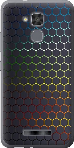 Чехол на Asus Zenfone 3 Max ZC520TL Переливающиеся соты "498u-442-17620"
