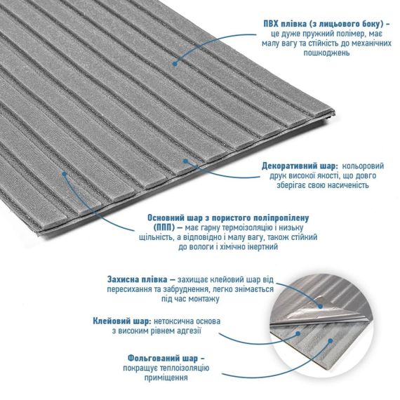 Панель-рейка в рулоні 2900х350х6мм Срібло SW-00002072 | Зображення 1