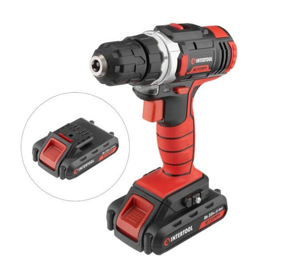 Дриль-шурупокрут акумуляторний Li-Ion 25 Нм INTERTOOL WT-0314