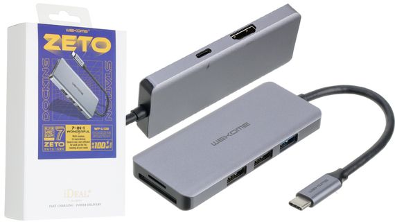 USB-хаб XO HUB001 Type-C сталевий 3.5PC (MAW-41609_689) | Зображення 2