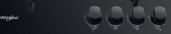 Варочная поверхность Whirlpool газ на стекле GOB616/NB | Зображення 4